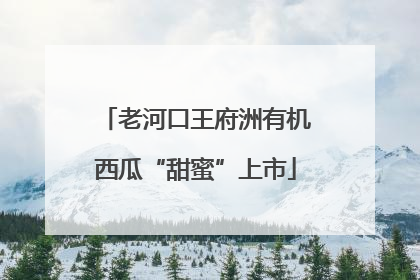 老河口王府洲有机西瓜“甜蜜”上市