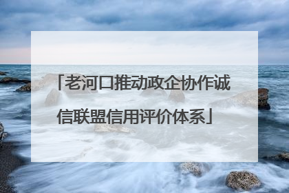 老河口推动政企协作诚信联盟信用评价体系