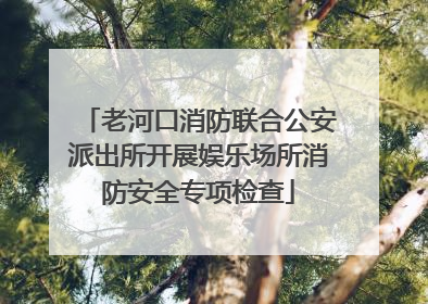 老河口消防联合公安派出所开展娱乐场所消防安全专项检查