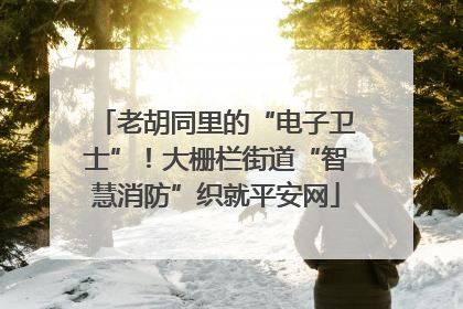 老胡同里的“电子卫士”！大栅栏街道“智慧消防”织就平安网