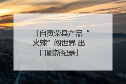 自贡荣县产品“火辣”闯世界 出口刷新纪录