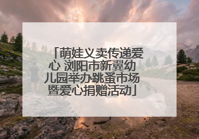 萌娃义卖传递爱心 浏阳市新翼幼儿园举办跳蚤市场暨爱心捐赠活动