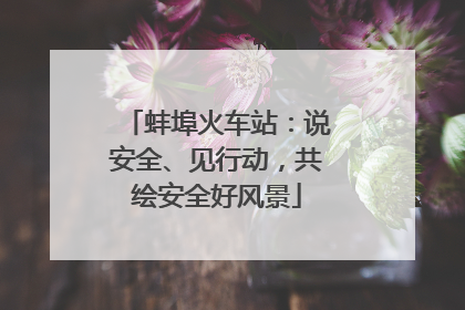 蚌埠火车站：说安全、见行动，共绘安全好风景