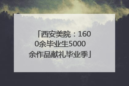 西安美院：1600余毕业生5000余作品献礼毕业季