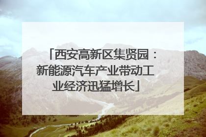 西安高新区集贤园：新能源汽车产业带动工业经济迅猛增长