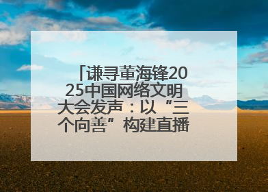 谦寻董海锋2025中国网络文明大会发声：以“三个向善”构建直播电商善意长河