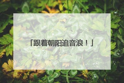 跟着朝阳追音浪！