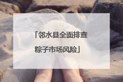 邻水县全面排查粽子市场风险
