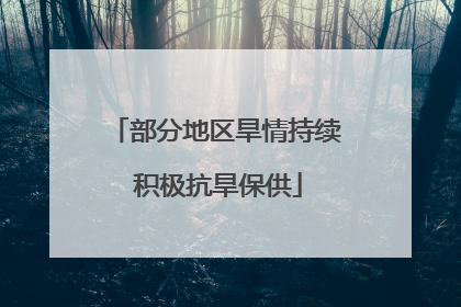 部分地区旱情持续 积极抗旱保供