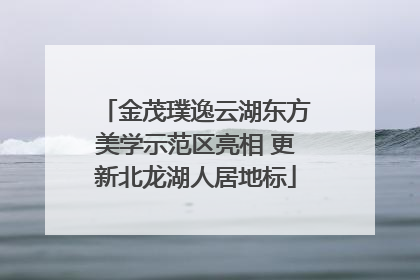 金茂璞逸云湖东方美学示范区亮相 更新北龙湖人居地标