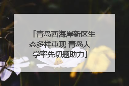 青岛西海岸新区生态多样重现 青岛大学率先切题助力