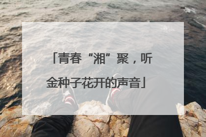 青春“湘”聚，听金种子花开的声音