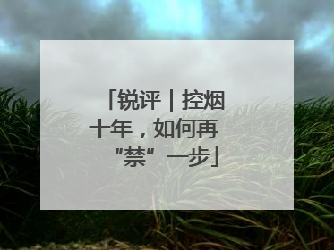 锐评｜控烟十年，如何再“禁”一步