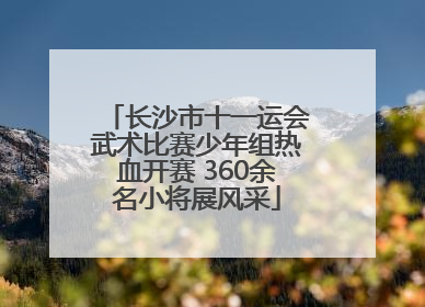 长沙市十一运会武术比赛少年组热血开赛 360余名小将展风采