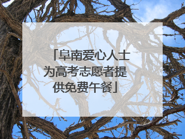阜南爱心人士为高考志愿者提供免费午餐