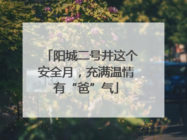 阳城二号井这个安全月，充满温情有“爸”气