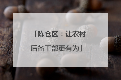 陈仓区：让农村后备干部更有为