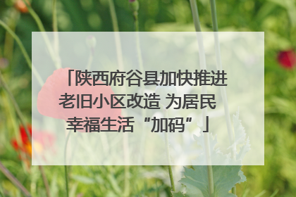 陕西府谷县加快推进老旧小区改造 为居民幸福生活“加码”