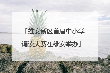 雄安新区首届中小学诵读大赛在雄安举办