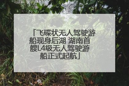飞碟状无人驾驶游船现身后湖 湖南首艘L4级无人驾驶游船正式起航