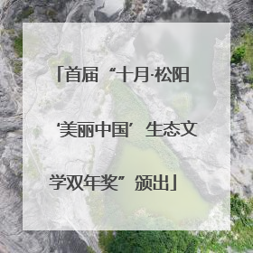 首届“十月·松阳‘美丽中国’生态文学双年奖”颁出