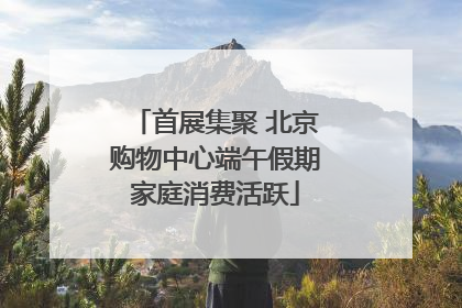 首展集聚 北京购物中心端午假期家庭消费活跃