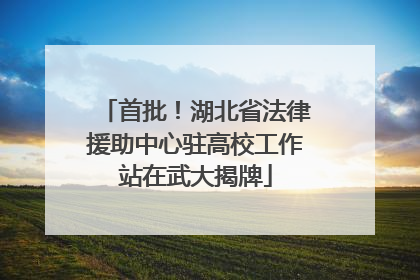 首批！湖北省法律援助中心驻高校工作站在武大揭牌