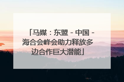 马媒：东盟－中国－海合会峰会助力释放多边合作巨大潜能