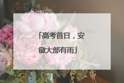 高考首日，安徽大部有雨