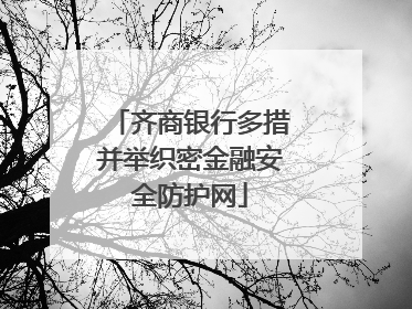 齐商银行多措并举织密金融安全防护网