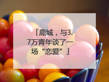 鹿城,与3.7万青年谈了一场“恋爱”