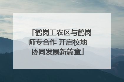 鹤岗工农区与鹤岗师专合作 开启校地协同发展新篇章