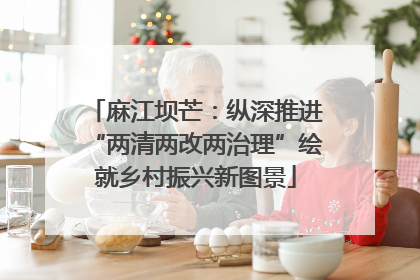 麻江坝芒：纵深推进“两清两改两治理”绘就乡村振兴新图景