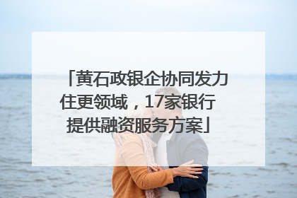 黄石政银企协同发力住更领域，17家银行提供融资服务方案