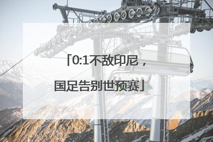 0:1不敌印尼，国足告别世预赛