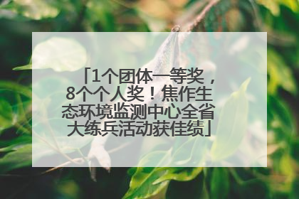 1个团体一等奖，8个个人奖！焦作生态环境监测中心全省大练兵活动获佳绩