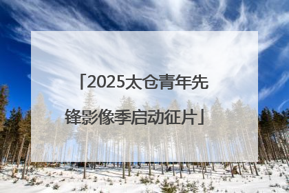 2025太仓青年先锋影像季启动征片