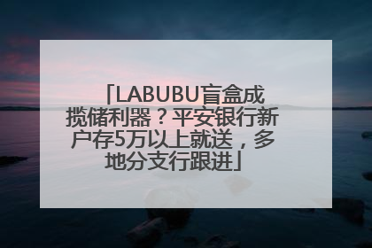 LABUBU盲盒成揽储利器？平安银行新户存5万以上就送，多地分支行跟进