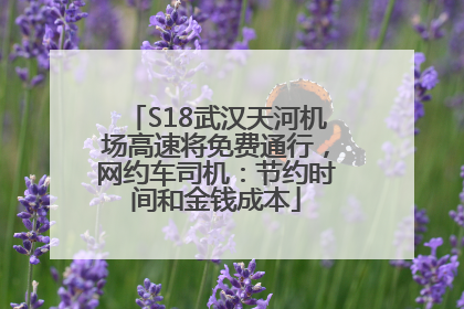 S18武汉天河机场高速将免费通行，网约车司机：节约时间和金钱成本